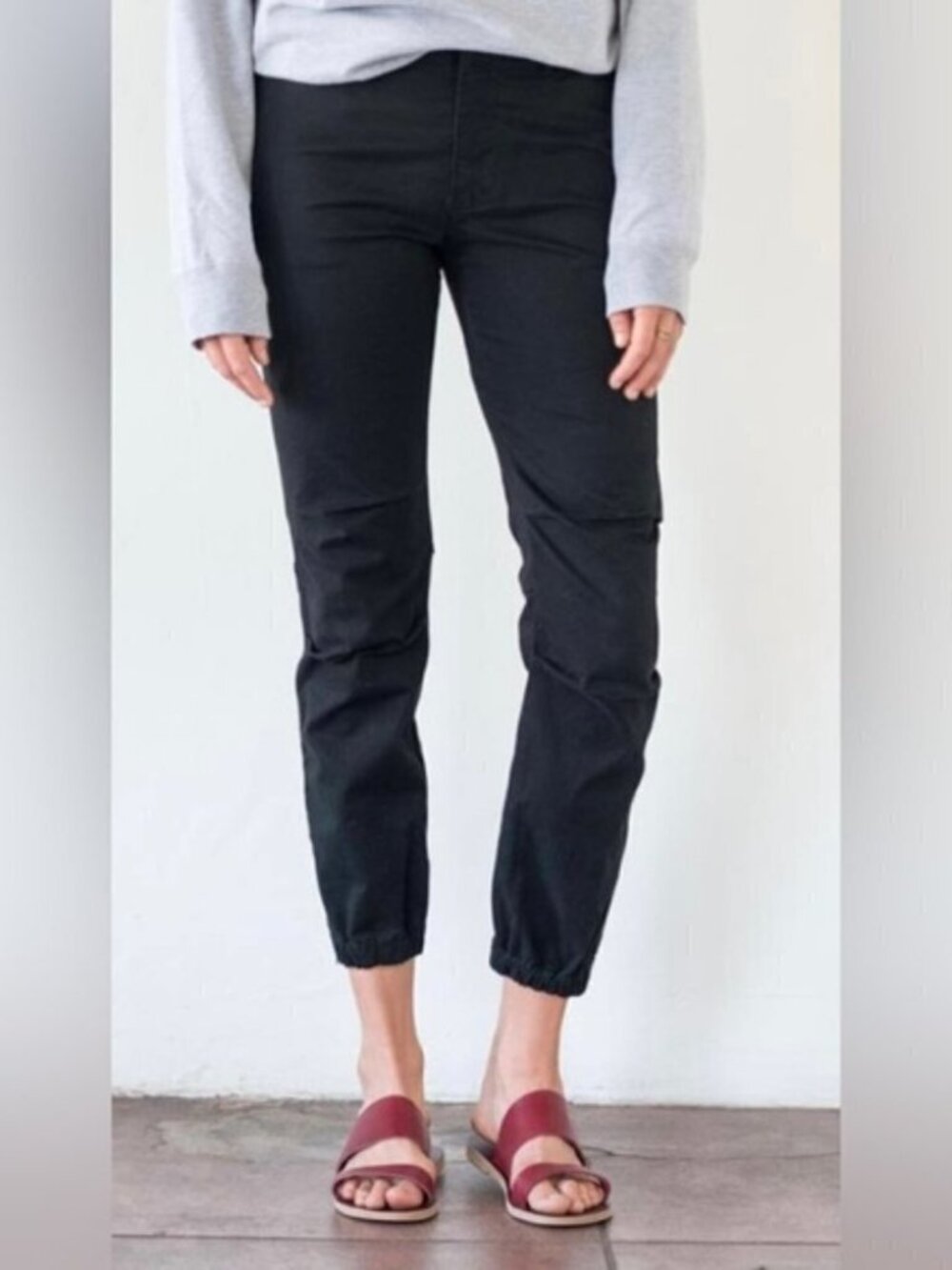 Nili Lotan Cropped Military Pants in Jet Black Size 6